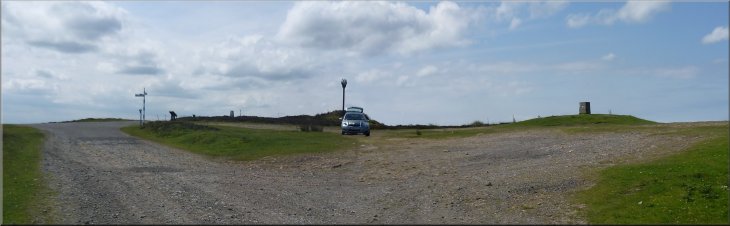 The parking area at Danby Beacon at the end of our walk